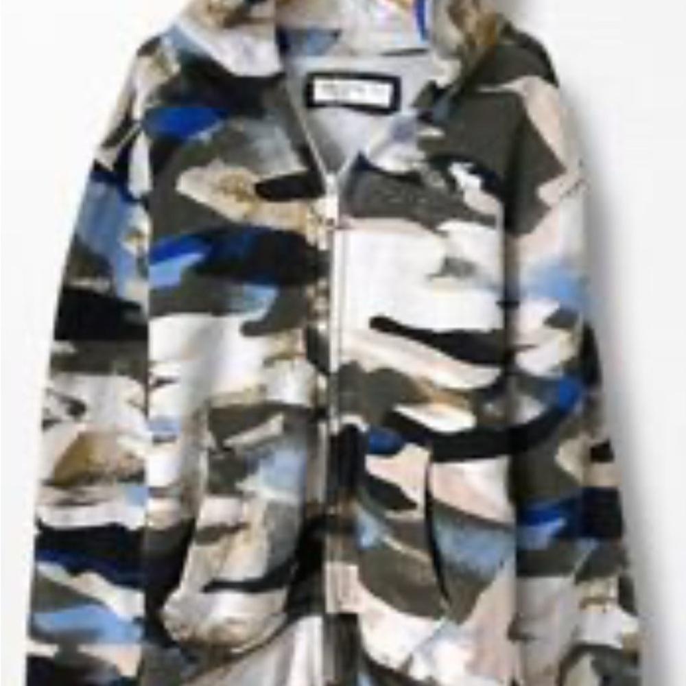 Abercrombie Kids Camo Zip-Up Hoodie, Size 11/12